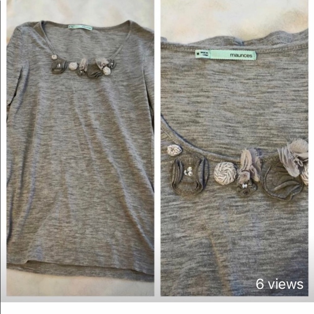 Gray long sleeve shirt